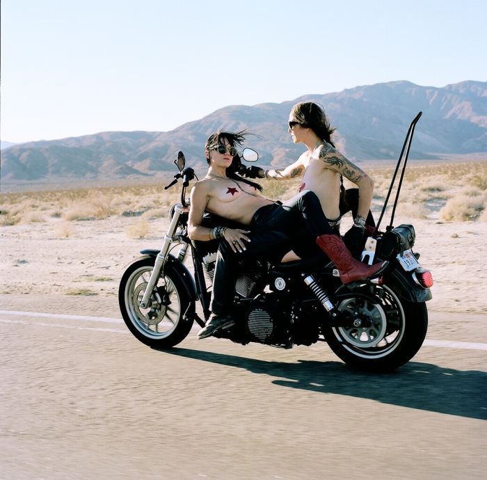 Girls on a motorcycle in Pontianak