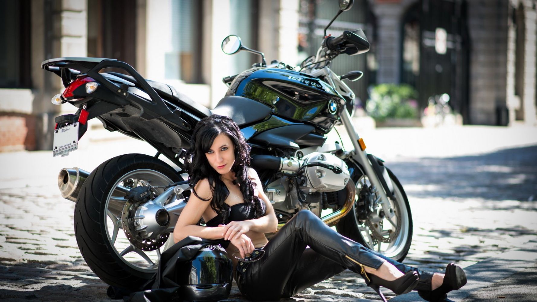 European women on bikes in Pontianak