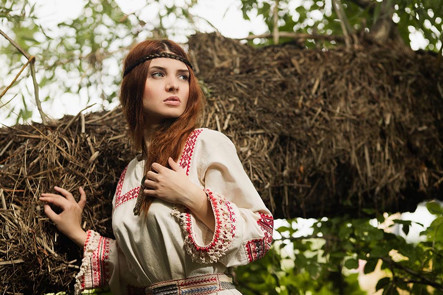 Women in Slavic costumes in Pontianak