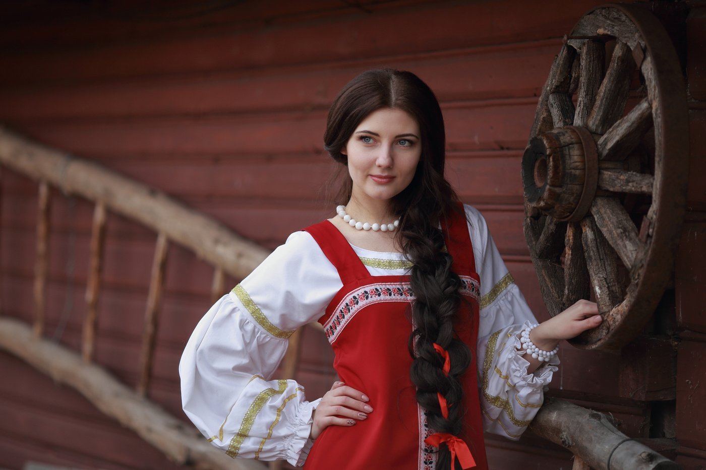 Girls in Slavic costumes in Pontianak