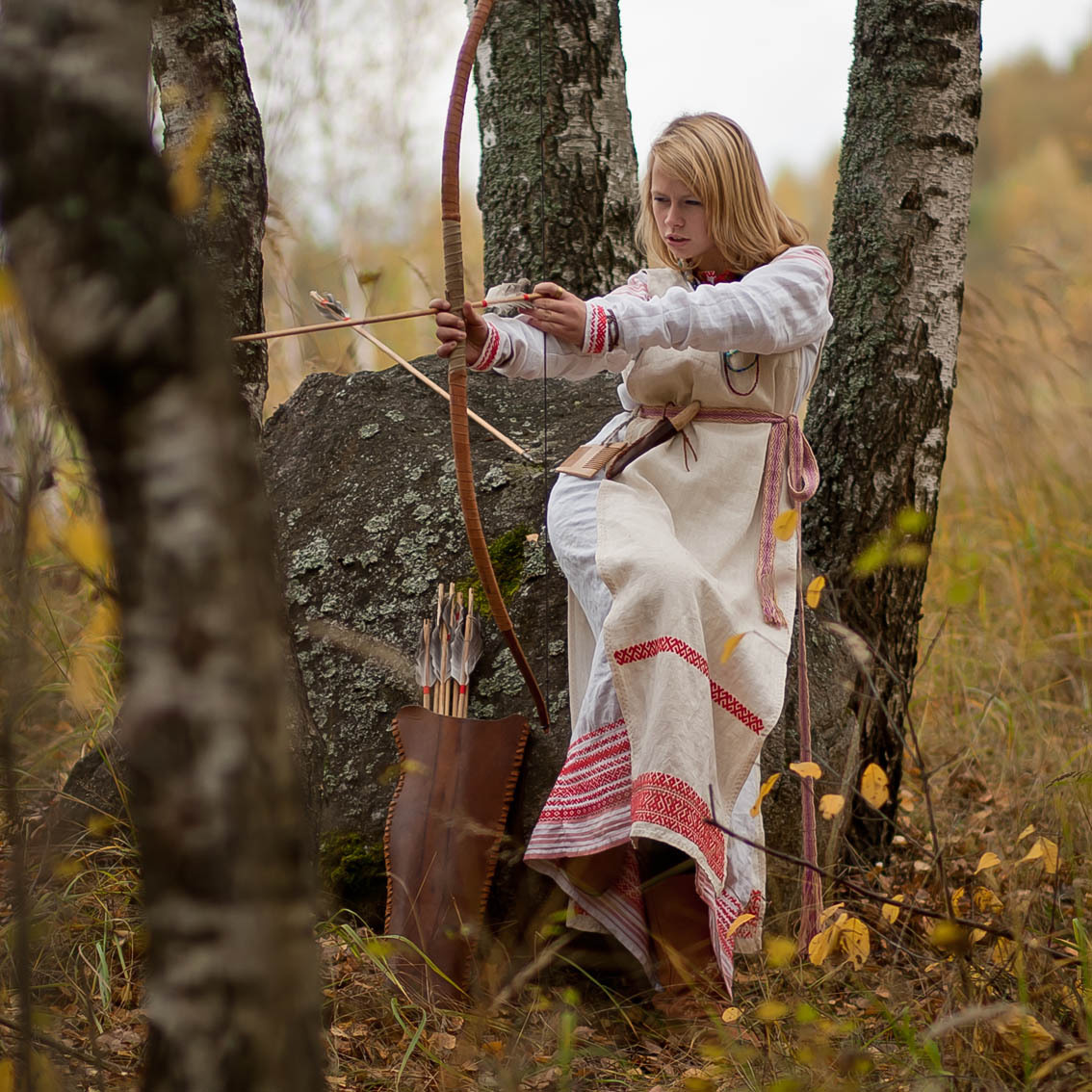 Sexy photo Girls in Slavic costumes in Pontianak